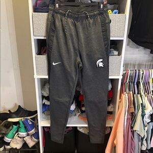 Nike Dark Gray Joggers with Spartan logo